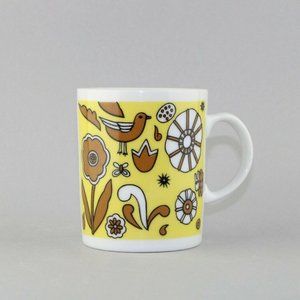 Vtg Stylecraft Spring Japan Brown Yellow Mug